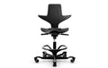 HÅG Bürostuhl Capisco Puls 8010 mit Fussr. Farbe: Schwarz