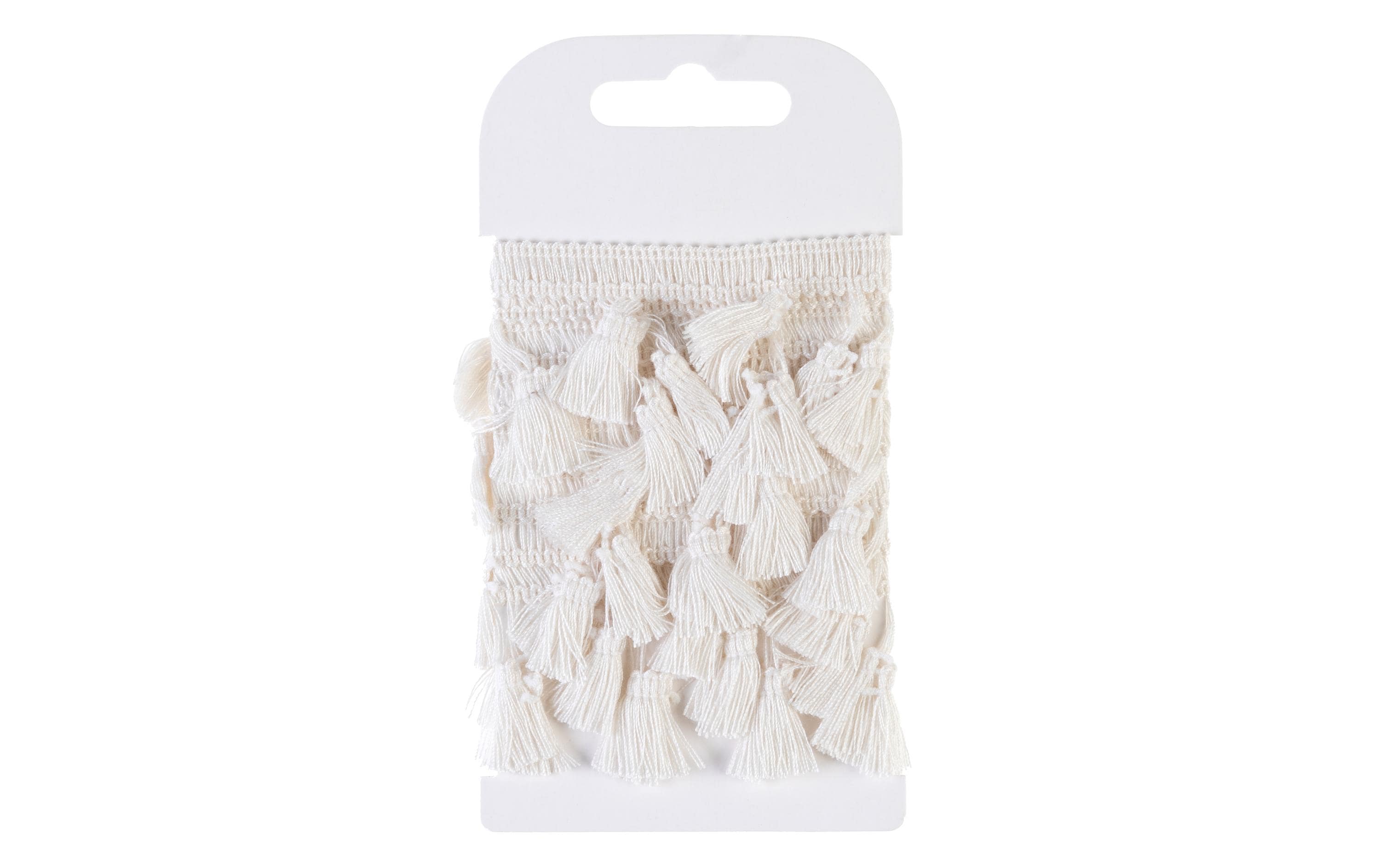 Hobbyfun Textilband Quasten 3.5 cm  x 1 m, creme