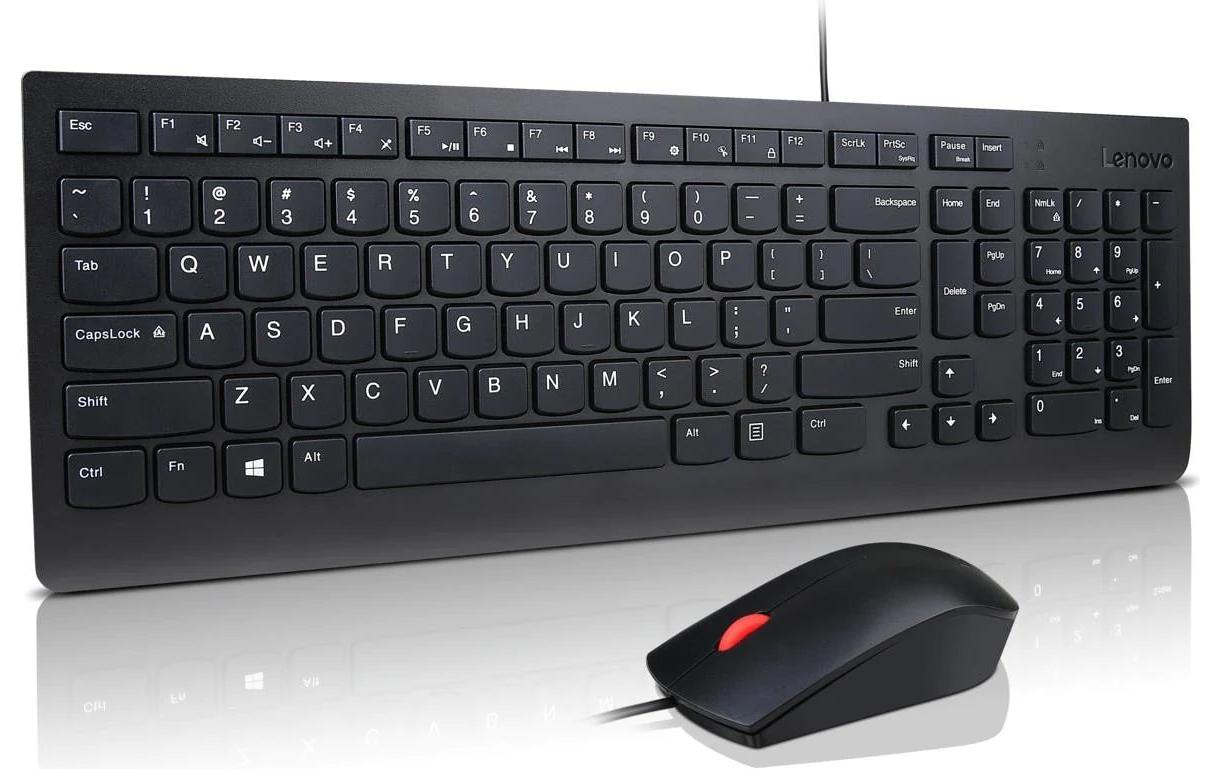 Lenovo Essential Wired Combo AI Keyboard + Maus