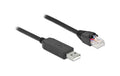Delock Anschlusskab mit FTDI Chipsatz, 2m USB2.0 Typ-A Ste. zu RS-232 RJ45 Ste., SW