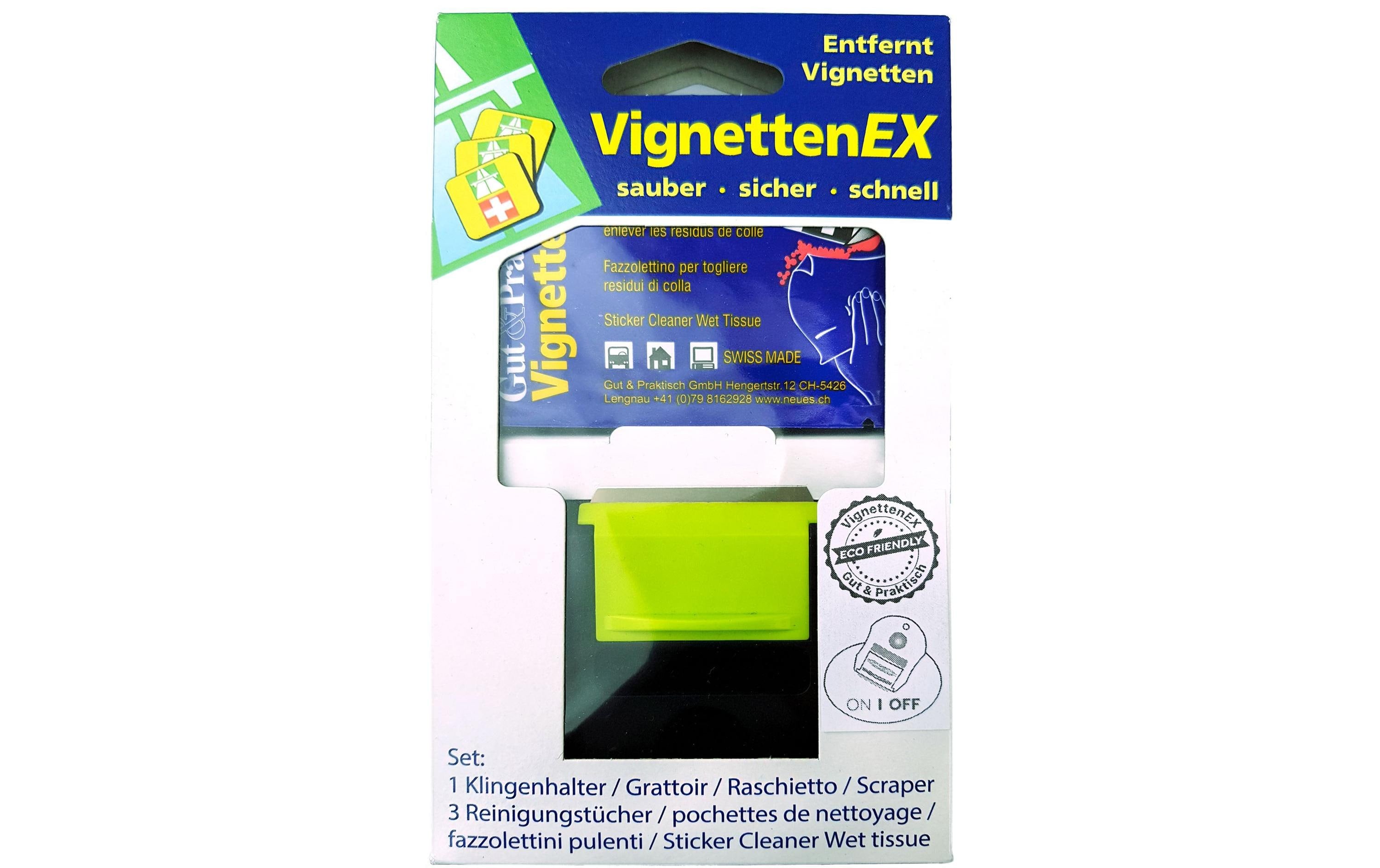 VignettenEx Reinigungsset 1 Messer und 3 Tücher