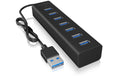 ICY BOX IB-HUB1700-U3, Type-A 7 Port USB3.0 USB Type-A zu 7 Port USB 3.0 Hub