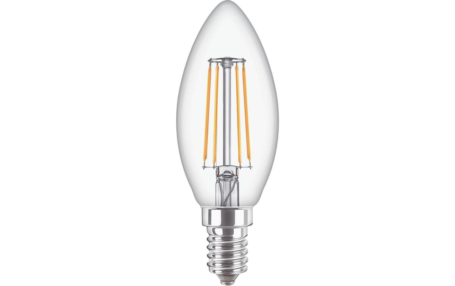 Philips CorePro LEDCandle 4,3-40W E14 827 B35 klar GlasIP44