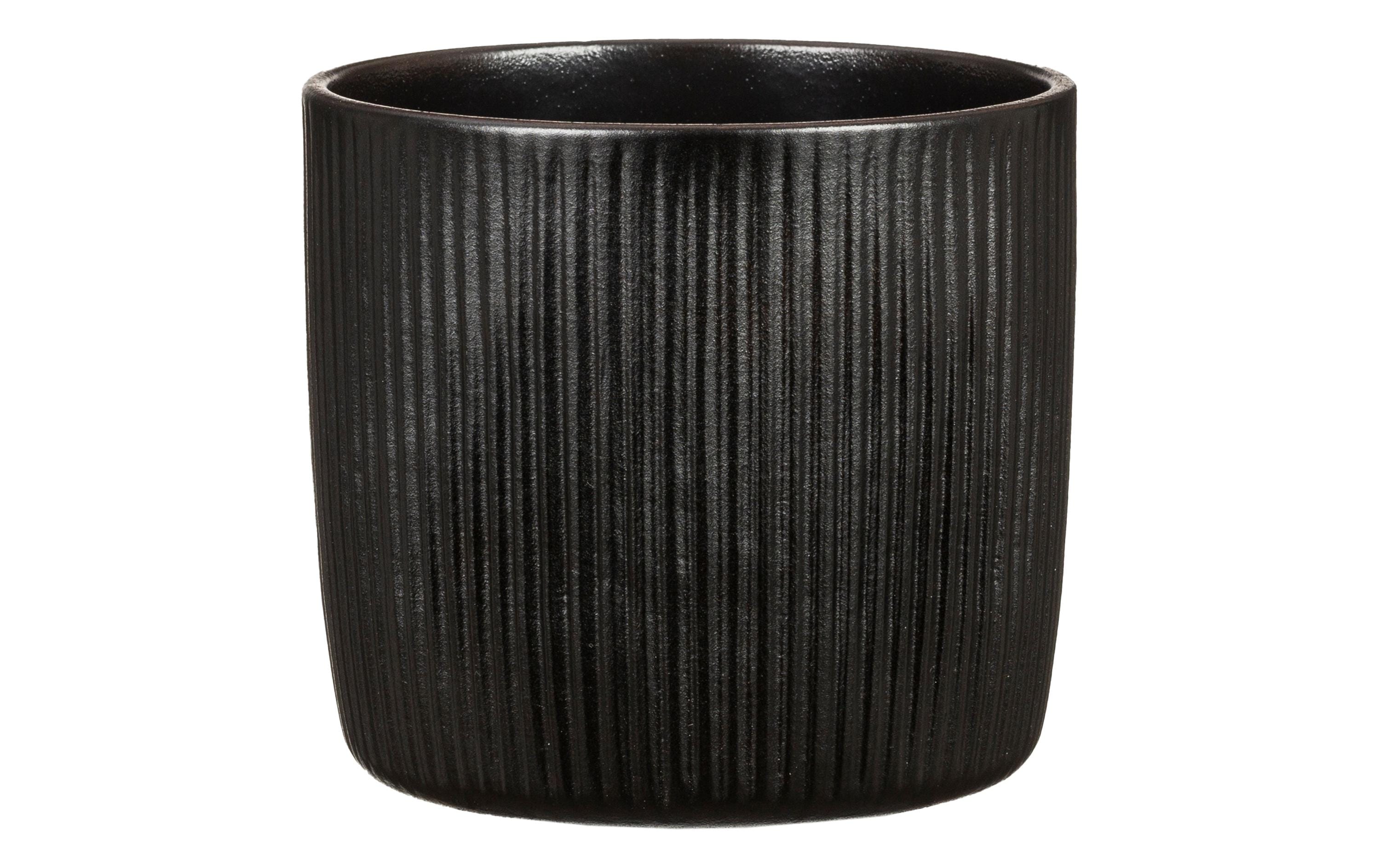 Scheurich Übertopf Ebano Schwarz, Keramik 8.2 L, 24.1x21.9 cm (BxH)