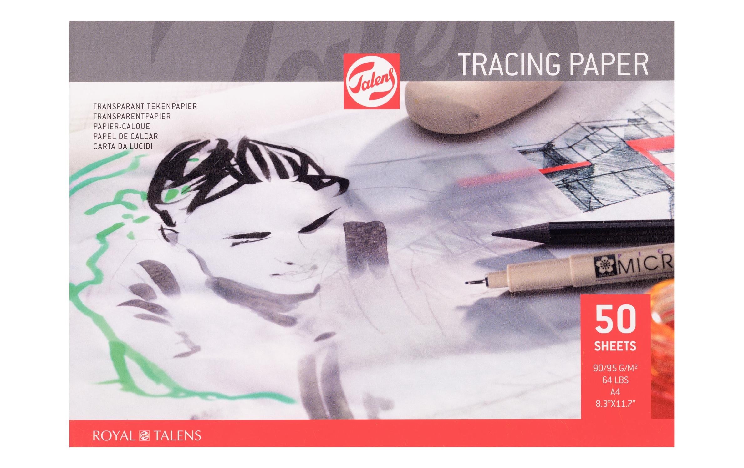 Talens Transparentpapier A4, 90gm/2, 50 Blatt