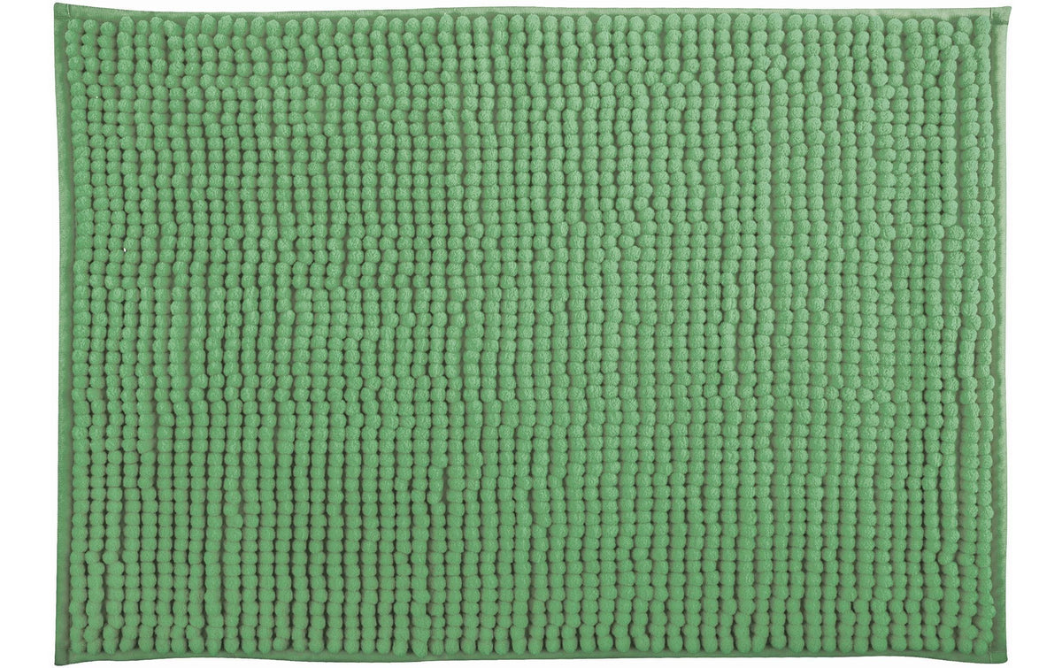 MSV Badteppich Chenille, Pastellgrün 60x90 cm, Hochfloor, Microfaser,30° waschen
