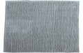 MSV Badteppich Chenille, Hellgrau 60x90 cm, Hochfloor, Microfaser,30° waschen