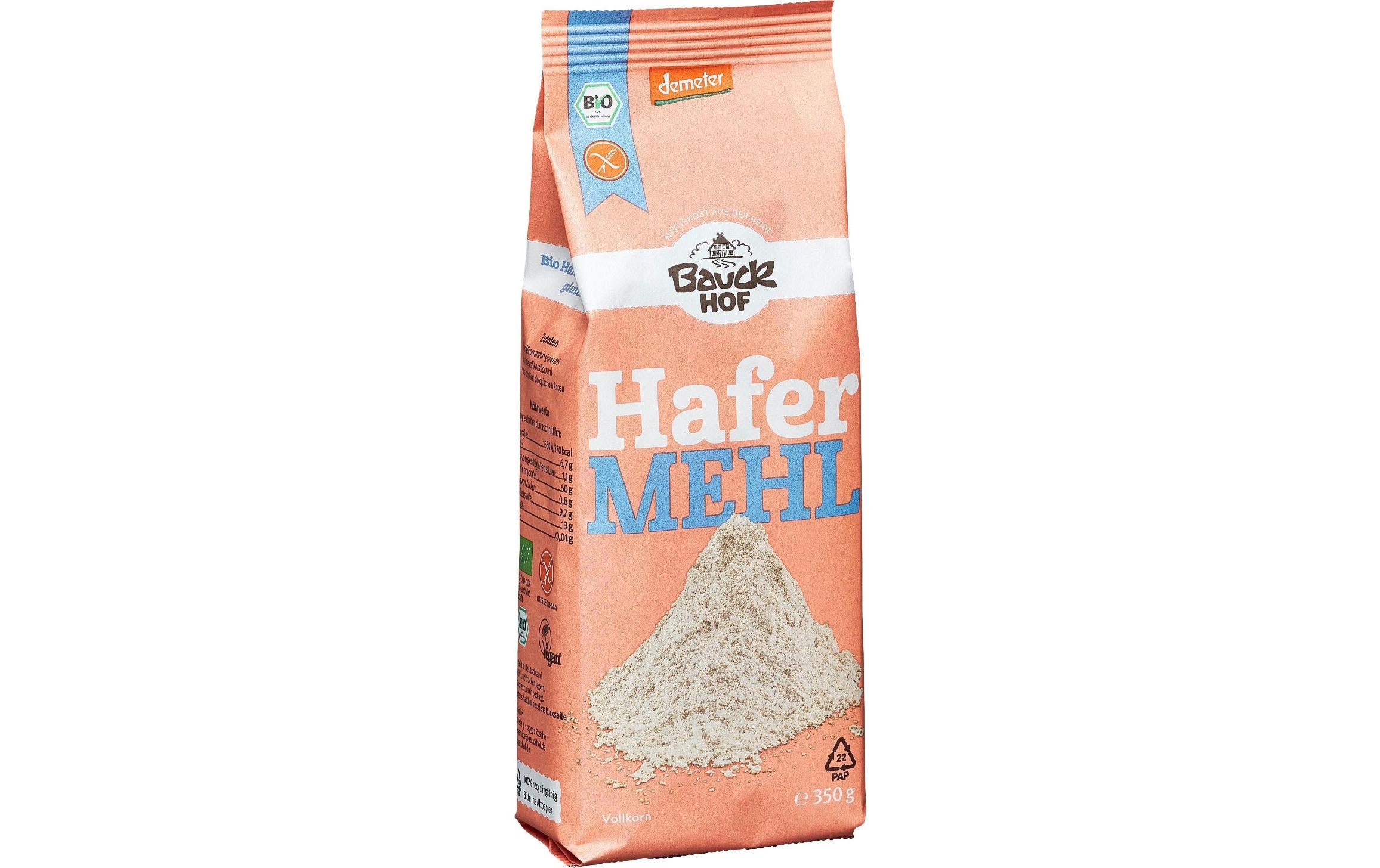 Hafermehl Vollkorn, glutenfrei 350 g