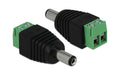 Delock Adapter DC, 5,5 x 2,1mm Stecker Terminalblock, 2 Pin