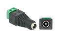 Delock Adapter DC, 5,5 x 2,1mm Buchse Terminalblock, 2 Pin