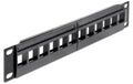 Delock 12-Port 10" Patchpanel Keystone schwarz, für Keystone Module