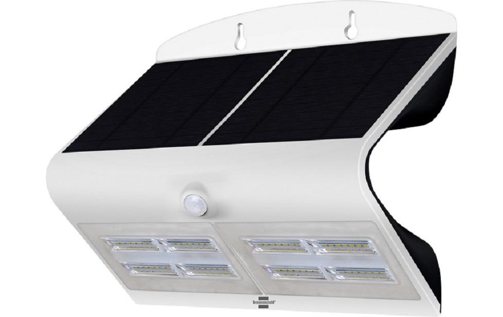 Brennenstuhl Solar-LED-Wandleuchte SOL 800 mit Bewegungsmelder, IP65, weiss