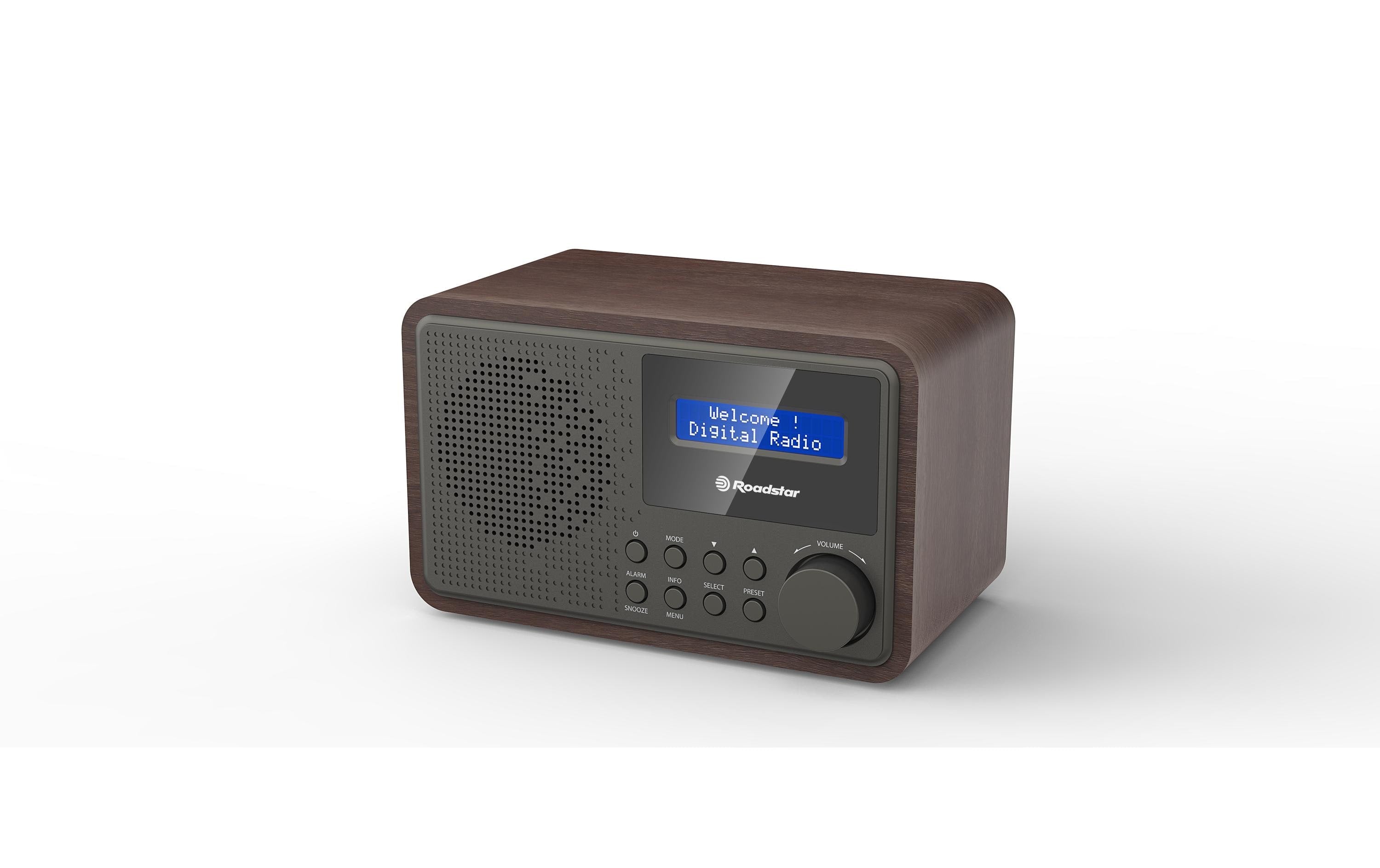 Roadstar HRA-700+ DAB+/UKW Radio, Walnuss