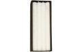 Schulthess Stabkerze Weiss, 24 x 2.2 cm 4er Set, Brenndauer ca.11h pro Kerze