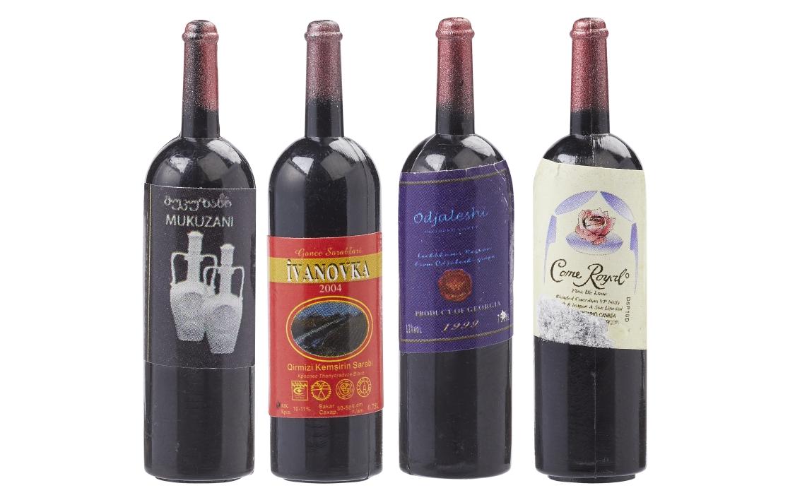 Hobbyfun Mini-Lebensmittel Wein-Flasche 4.5 cm
