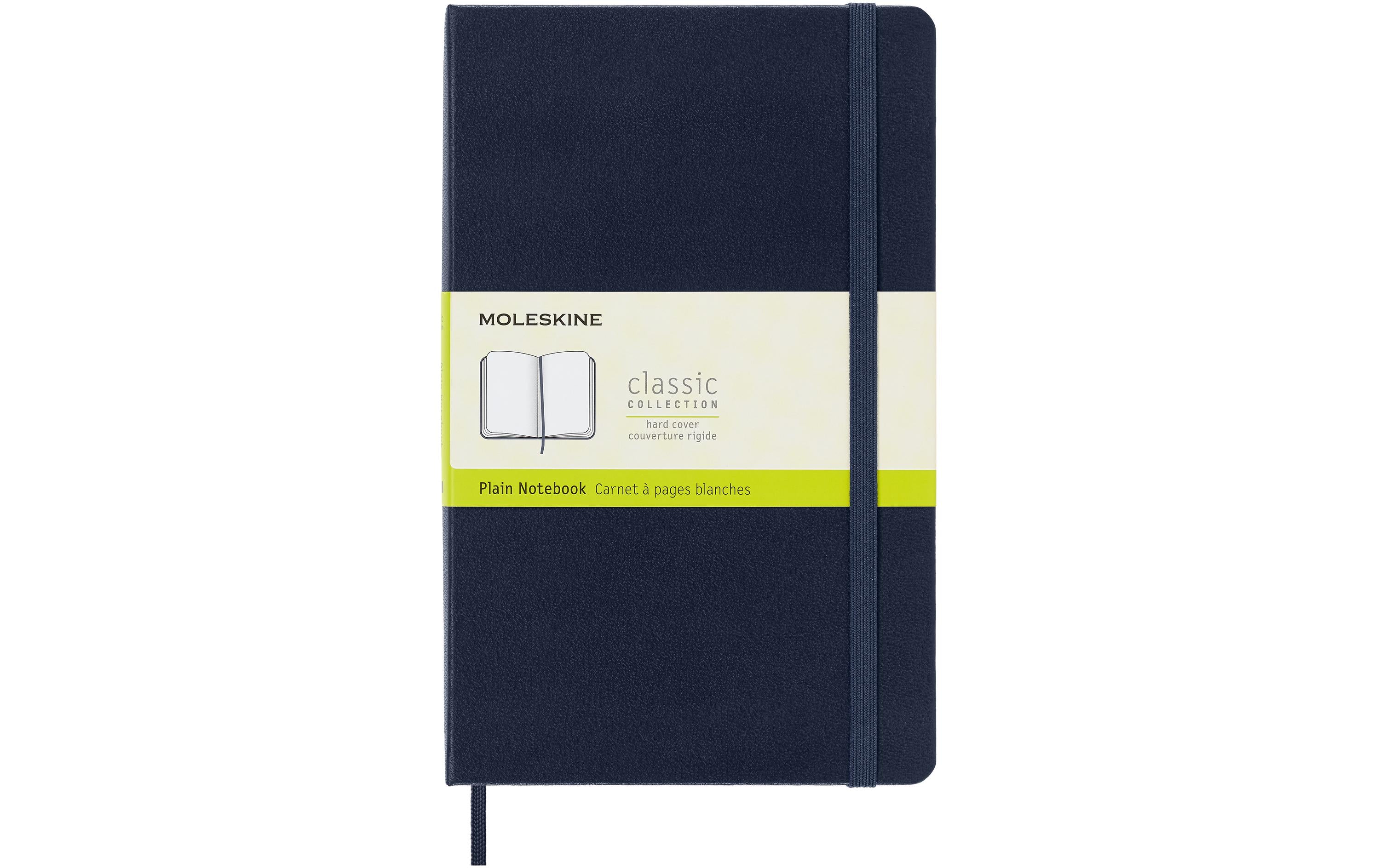 Moleskine Notizbuch Classic A5 Saphier blanko Hardcover, 240 Seiten