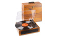 Fenton RP170L Plattenspieler mit Plattenkoffer, Holzoptik