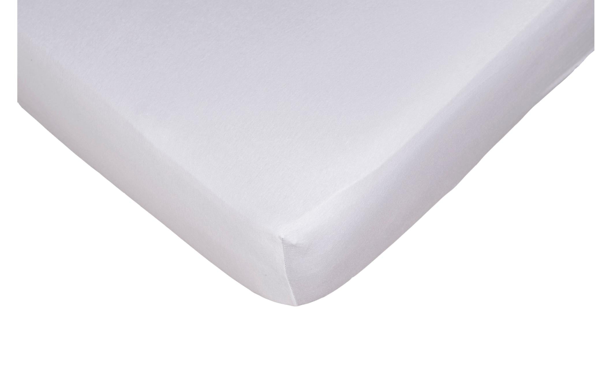 Fixleintuch Jerry weiss 90-100x200 cm 100% BW-Single-Jersey, Gummizug