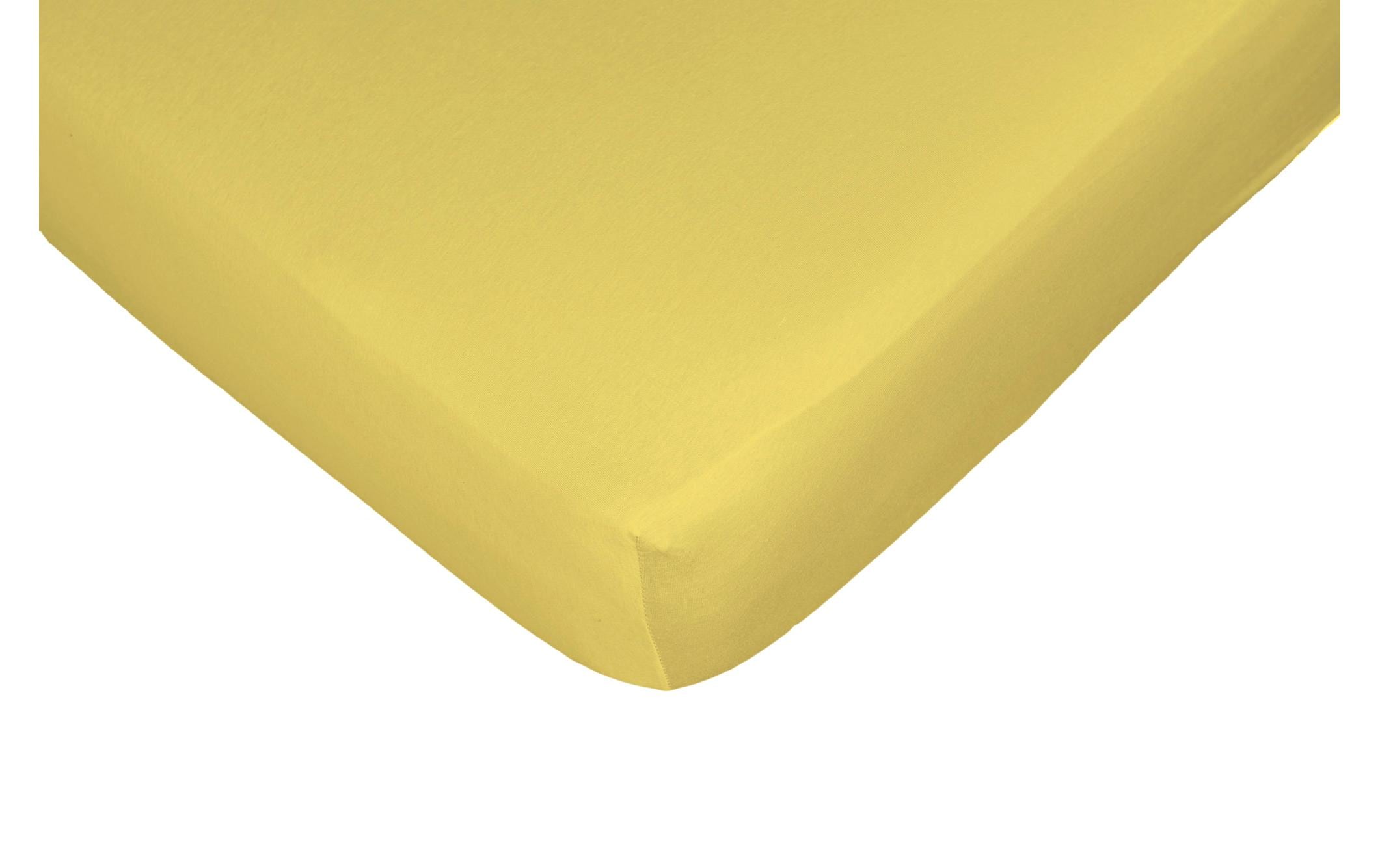 Fixleintuch Jerry zitrone 140-160x200 cm 100% BW-Single-Jersey, Gummizug