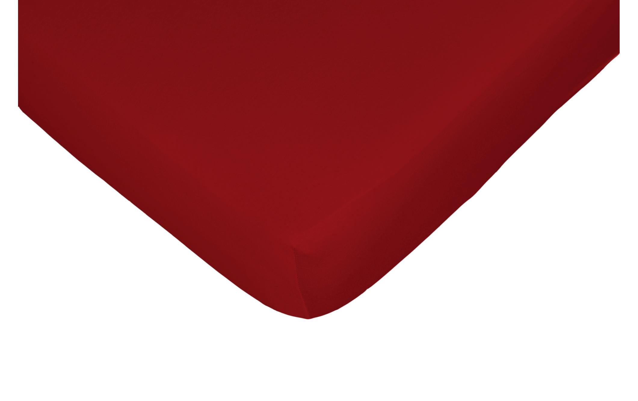 Fixleintuch Jerry rot 140-160x200 cm 100% BW-Single-Jersey, Gummizug