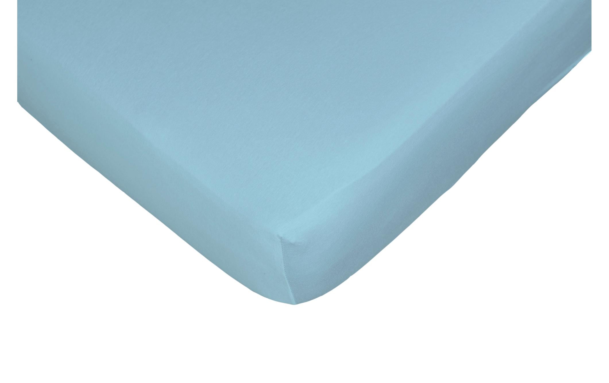 Fixleintuch Jerry hellblau 180-200x200 cm 100% BW-Single-Jersey, Gummizug