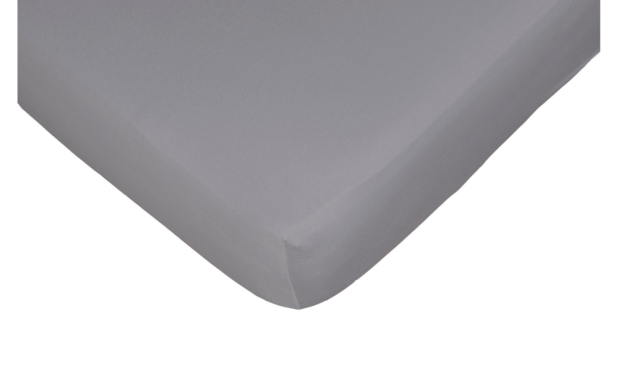 Fixleintuch Jerry grau 140-160x200 cm 100% BW-Single-Jersey, Gummizug