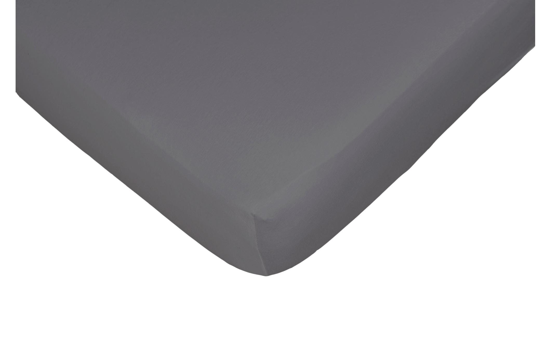 Fixleintuch Jerry anthrazit 90-100x200 cm 100% BW-Single-Jersey, Gummizug