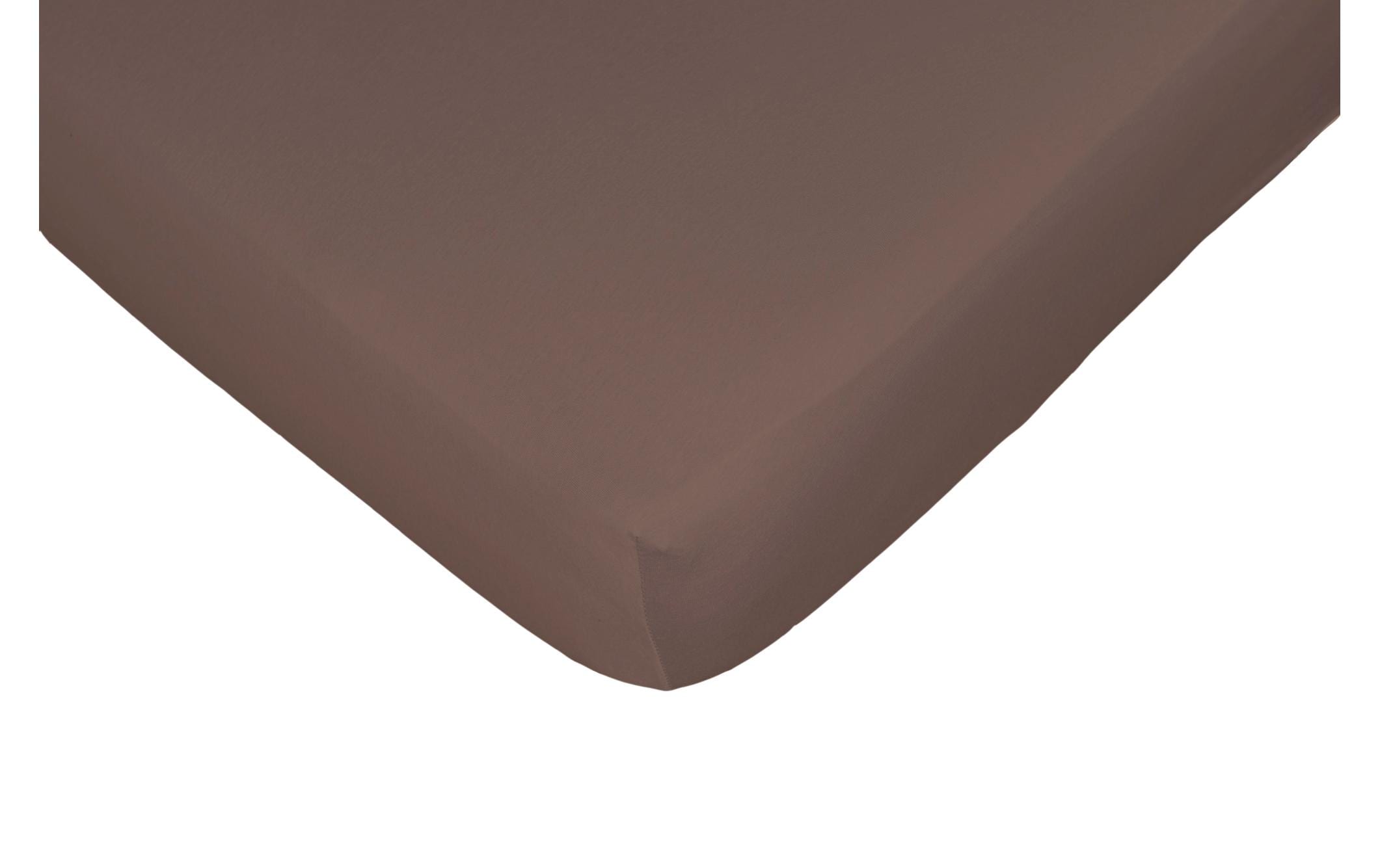 Fixleintuch Jerry braun 140-160x200 cm 100% BW-Single-Jersey, Gummizug