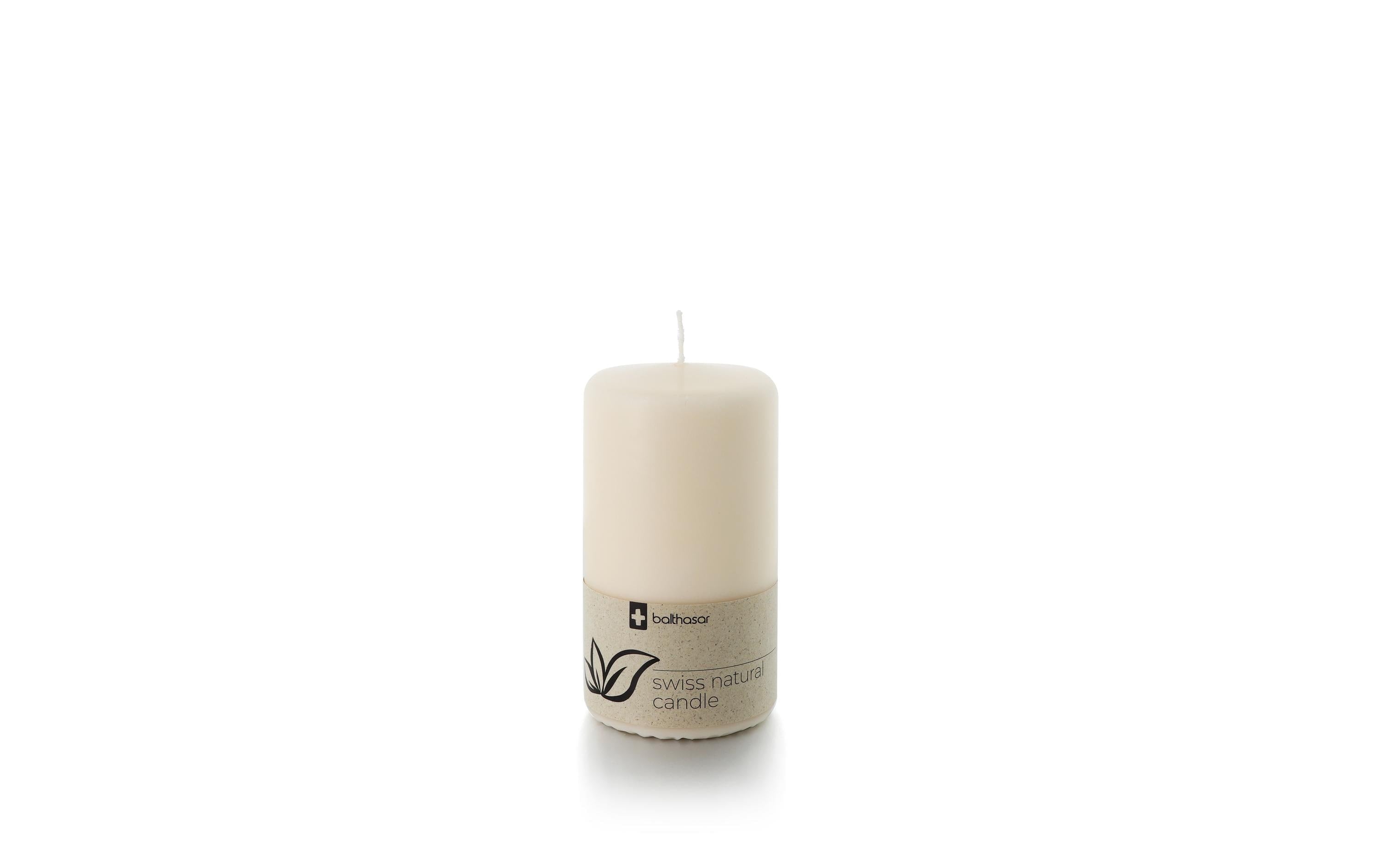 balthasar Zylinderkerze Swiss Natural ecru B: 6cm, H: 12cm, T: 6cm