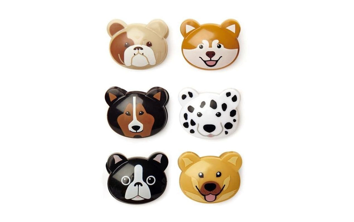 Kikkerland Verschlussclips Dog 6er Set L:22,5cm x B:9.5cm x H:3.2cm, 6er Set