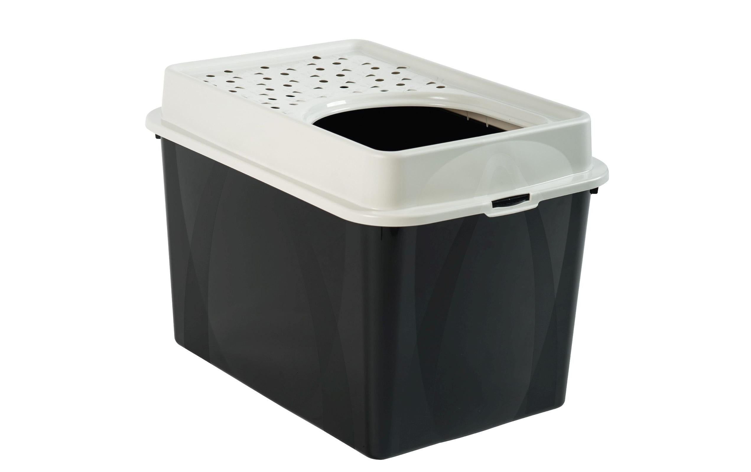 Rotho Katzentoilette Berty ECO schwarz/sand, 57cm x 39cm x40cm