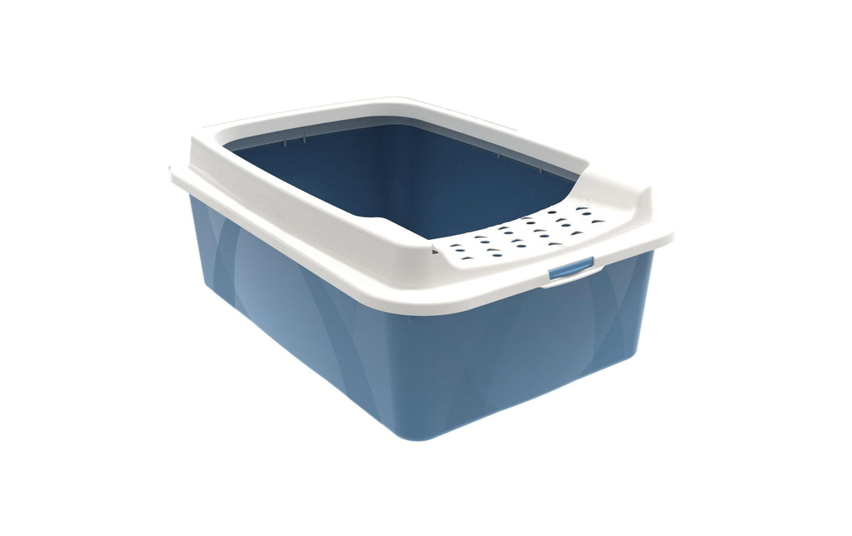 Rotho Katzentoilette Bonnie M ECO blau/sand, 57cm x39cm x 20cm