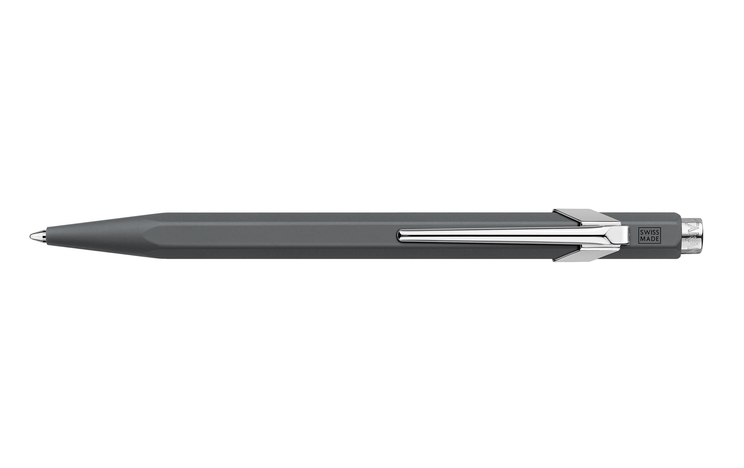 Caran d'Ache Kugelschreiber 849 anthrazit, mit Goliath Patrone blau M