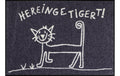 Salonlöwe Hereingetigert  Fussmatte 50x75 cm, Flor Polyamid, Anti-Rutsch