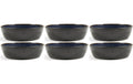 Bitz Schale 18cm schwarz/dunkelblau 6 Stk., 18cm Durchmesser, Stoneware