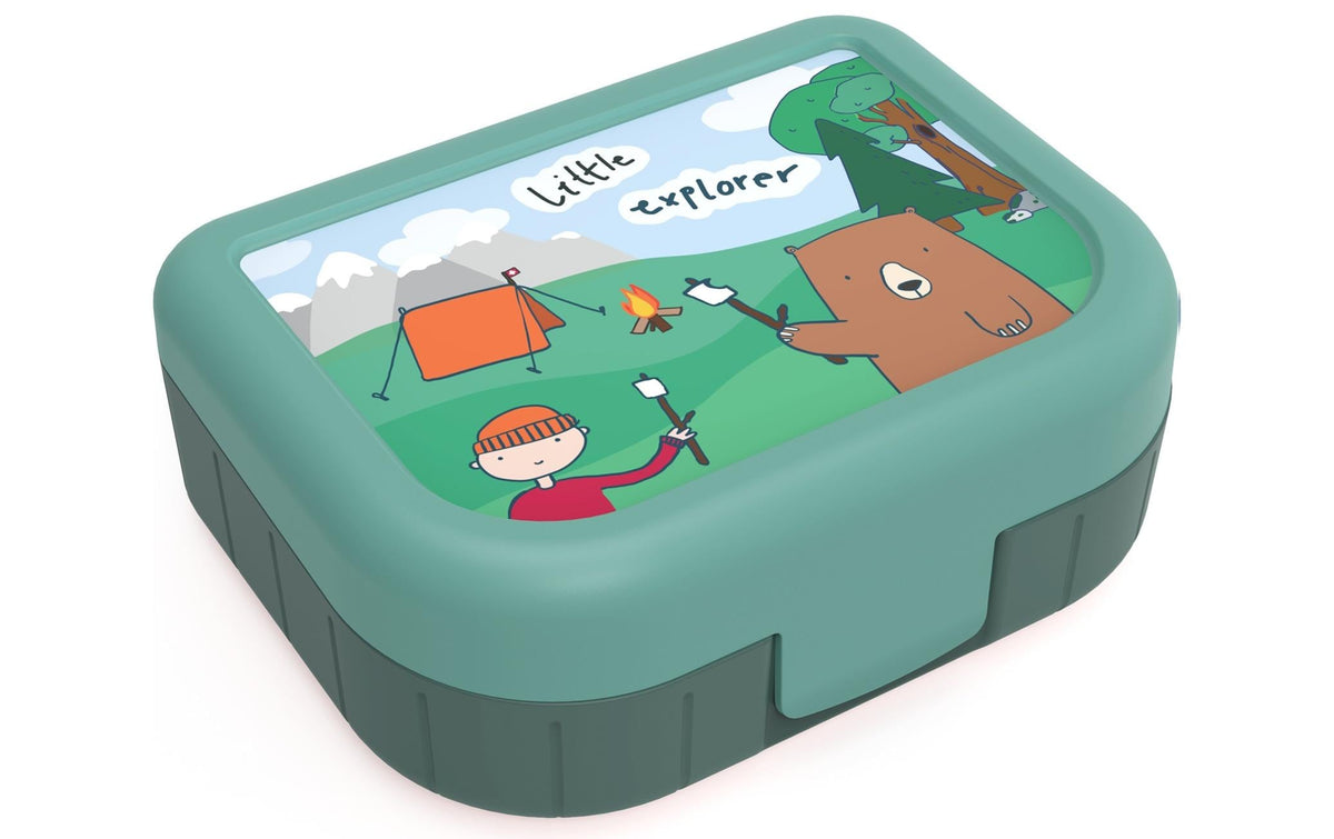 Rotho Snackbox 1L Memory Kids grün IML Kids Explorer Junge