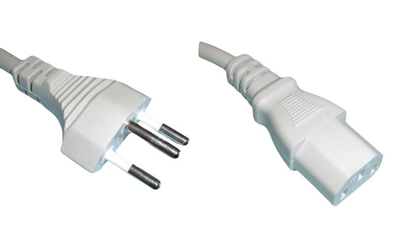 Netzkabel 250V/10A: 10 Meter Schwarz T12 Netzstecker und C13 Buchse