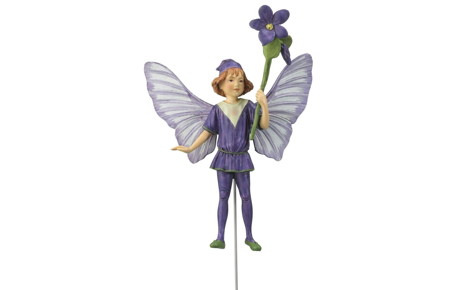 Botanic-Haus Fee Veilchen H: 13 cm, Polyresin, Stab ca. 14 cm