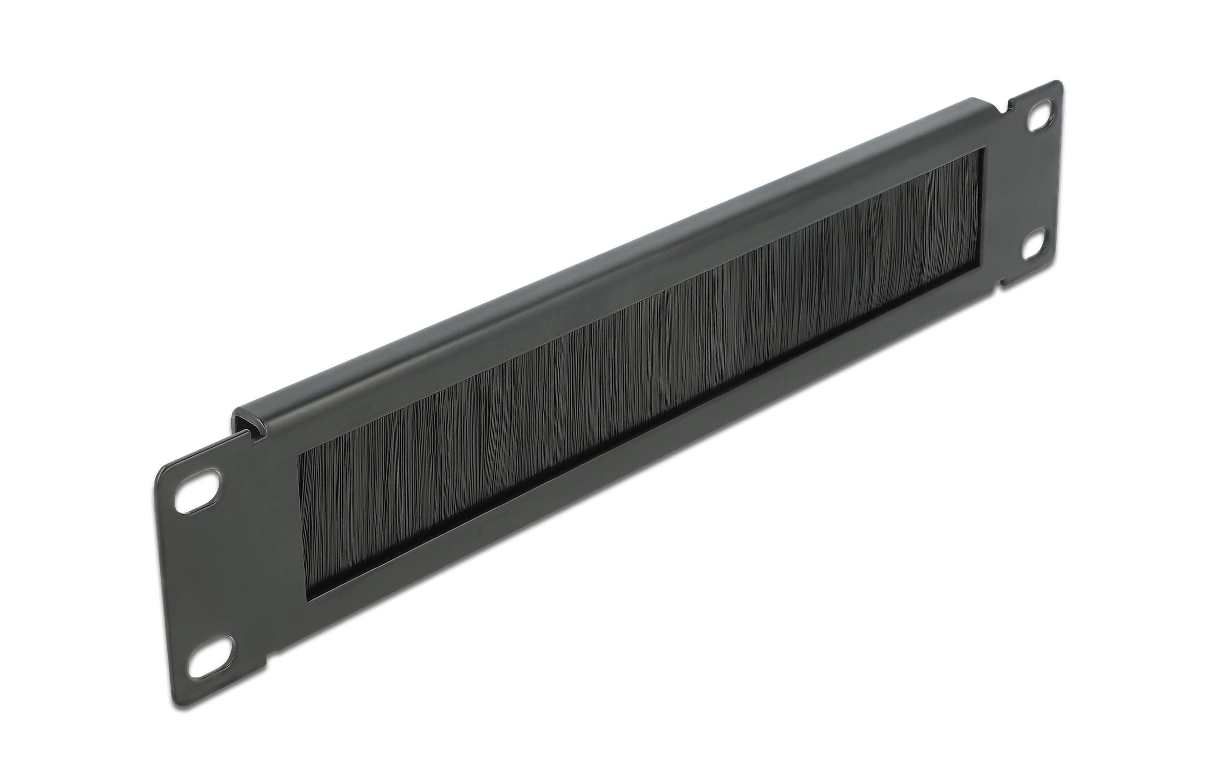 Delock Kabelmanagement 10" Bürstenleiste 1 HE, schwarz