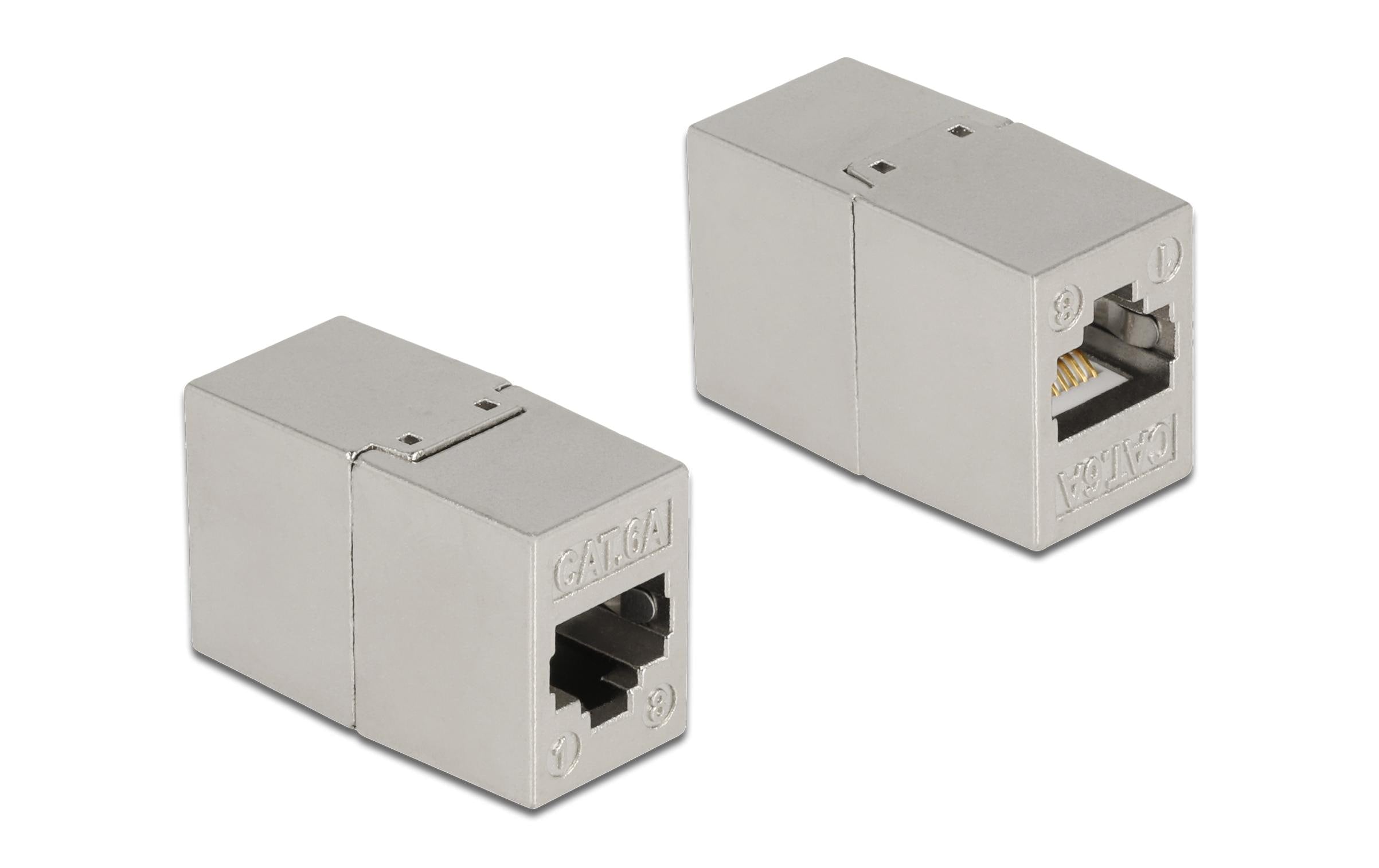 Delock Adapter RJ45 Buchse zu RJ45 Buchse Cat.6A Metall