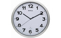 MAUL Wanduhr MAULstep, Weiss, Silberrand D: 40 cm, T: 5 cm, Kunststoff