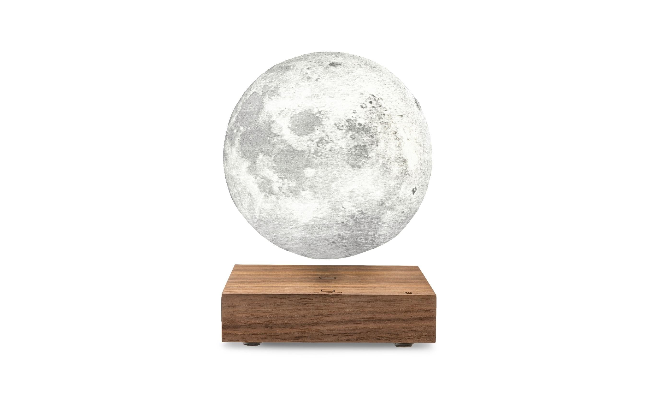 GINGKO Stimmungslicht Walnut, 3D Mond (D 14cm)