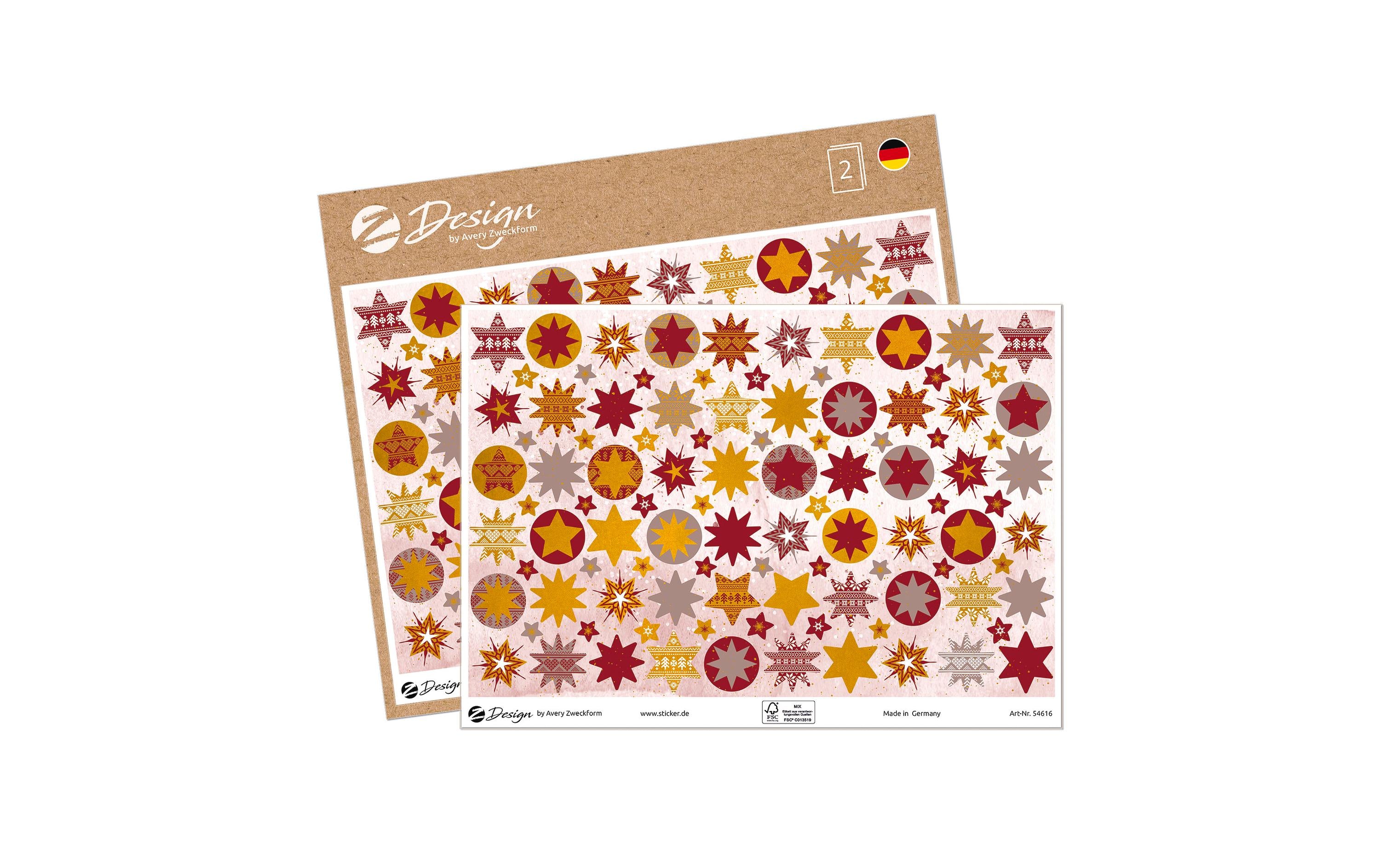 Avery Zweckform Motivsticker A5 Sterne