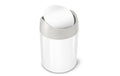 Simplehuman mini bin white Edelstahl, 1.5L