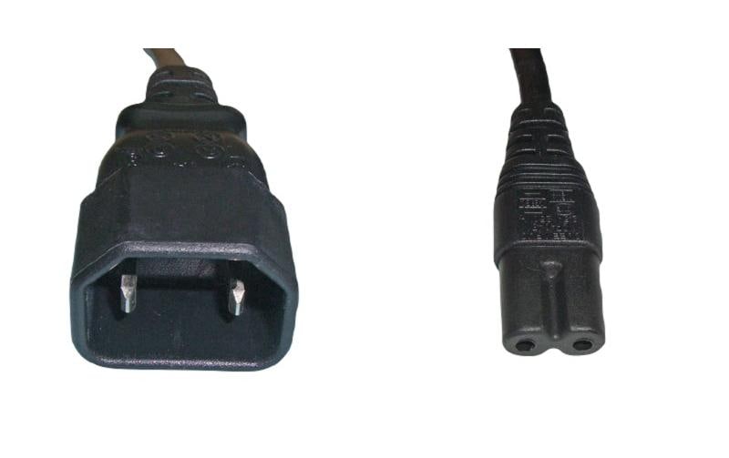 Anschlusskabel C14 / C7 1m schwarz H05VVH2 0,75mm², 2.5 A