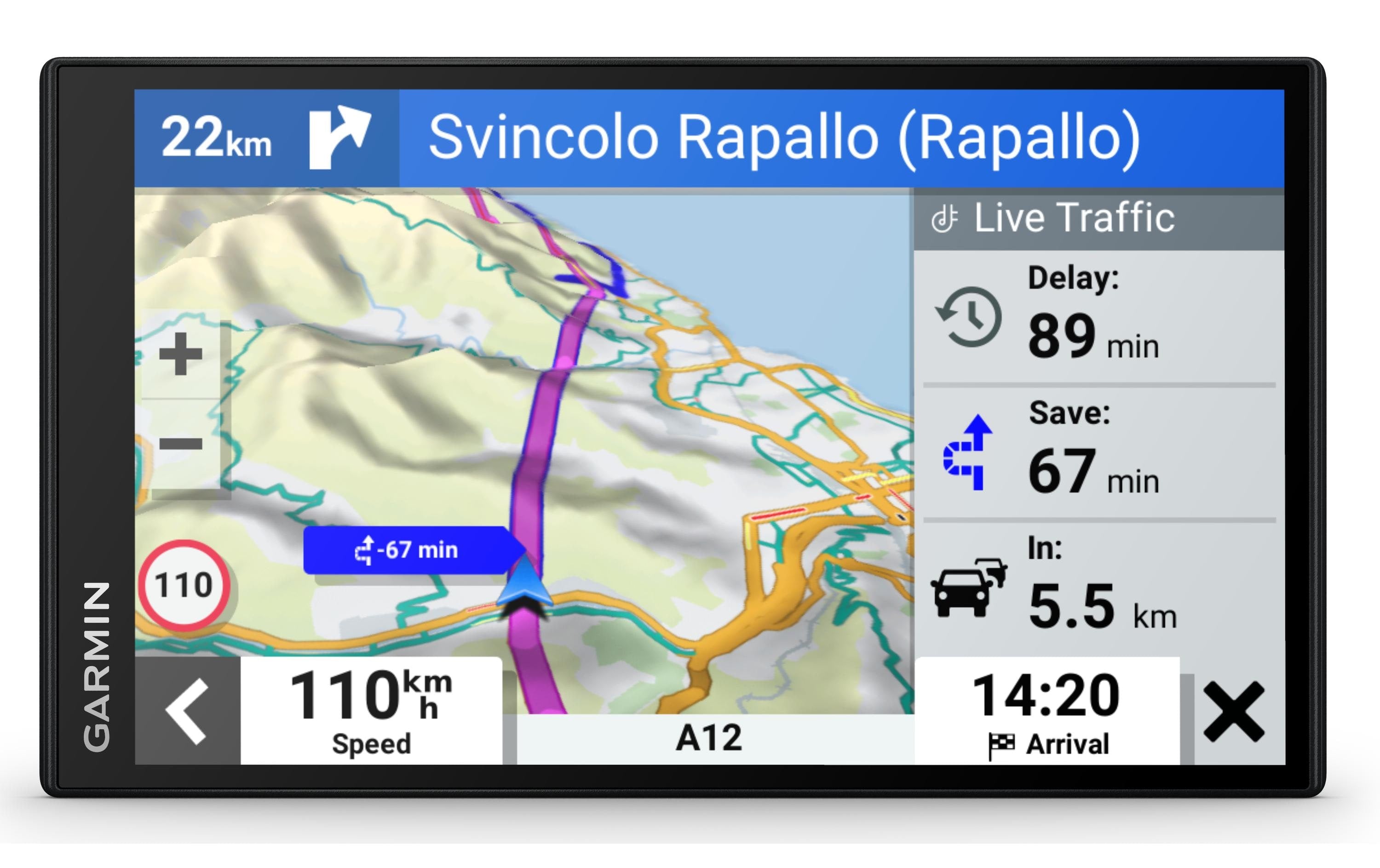 Garmin DriveSmart 76 EU, MT-S, GPS 6.97 Zoll Multitouch-Glasdisplay
