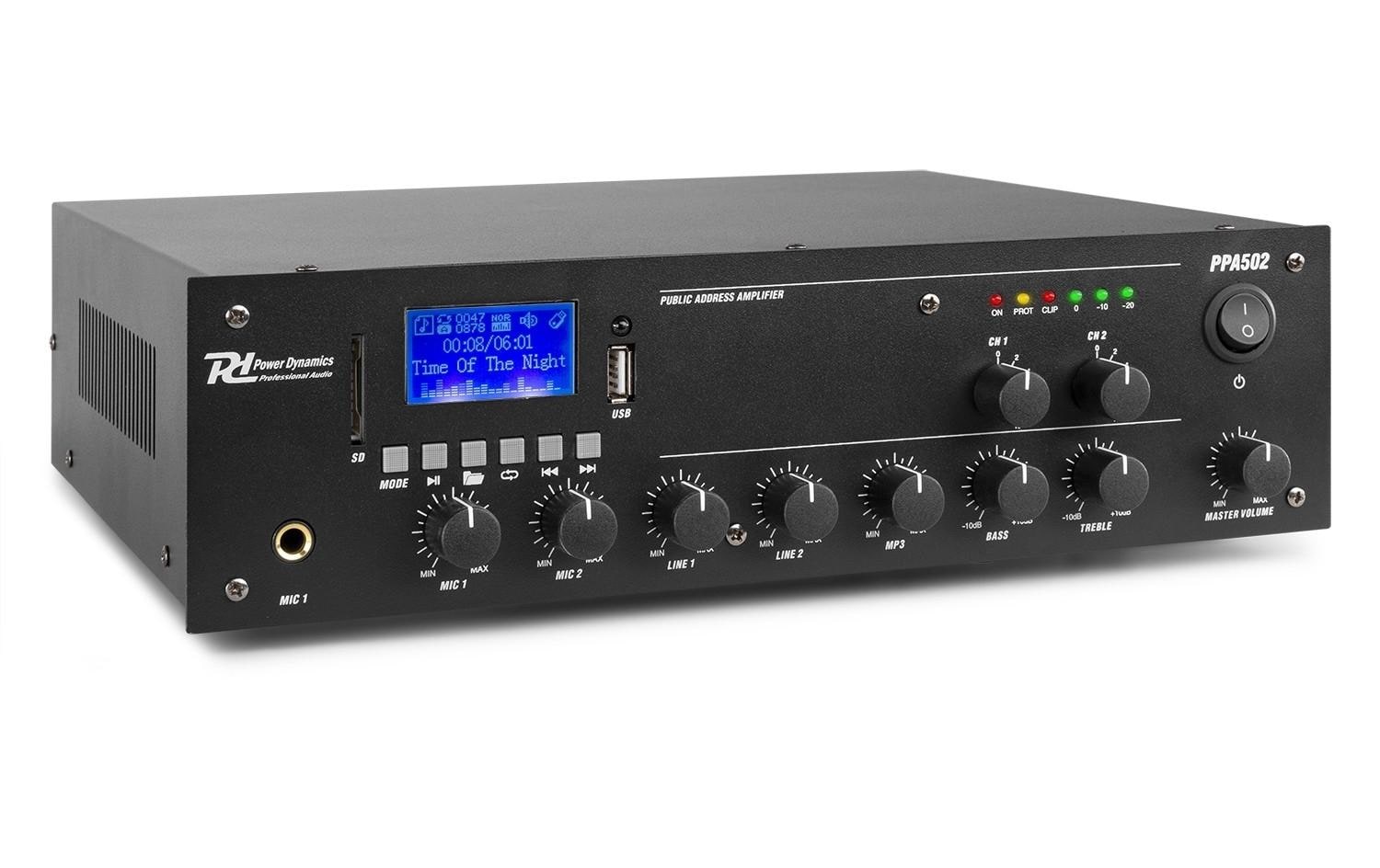 Power Dynamics PPA502 100V 2-Zonen Verstärker 50W