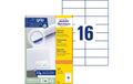Avery Zweckform Etiketten A4, 105x37mm Packung zu 100 Blatt / 1600 Etiketten