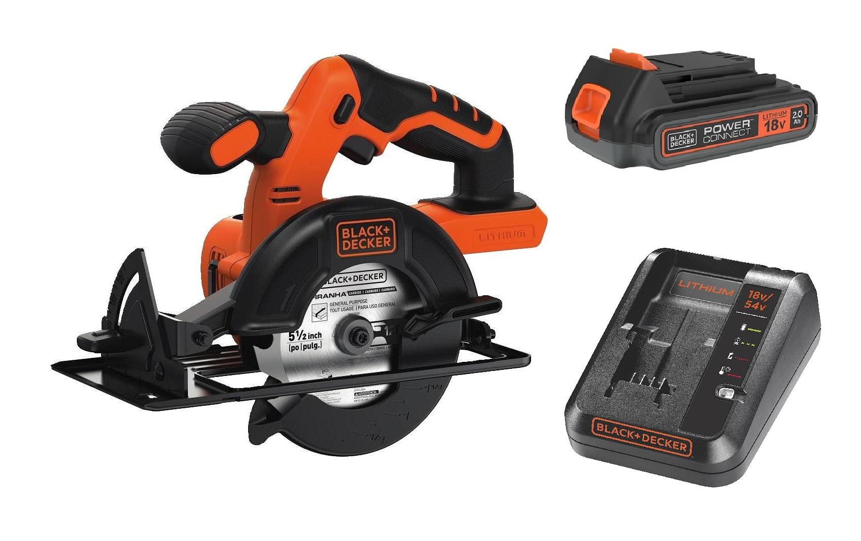 Black+Decker Handkreiss. BDCCS18N, 18V Kit mit Gratis-Akku und Ladegerät