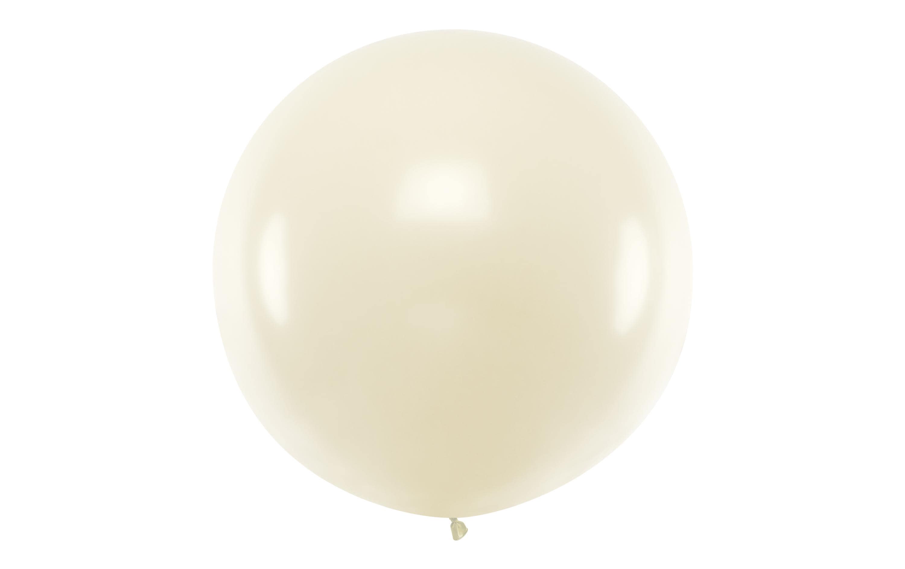 Partydeco Ballon Gross Rund Metallic pearl, 1 m